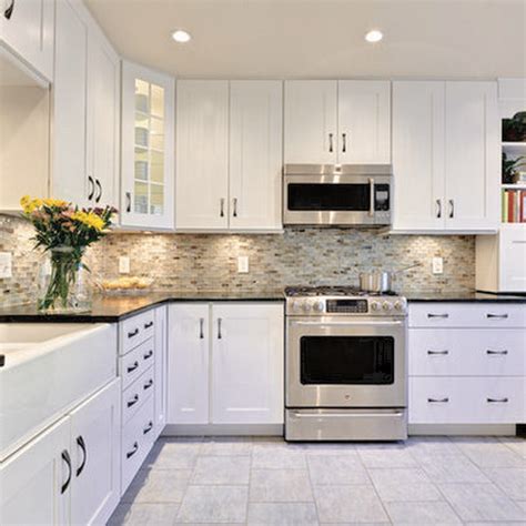 white cabinets stainless steel kitchen countertops|white cabinets with marble countertops.